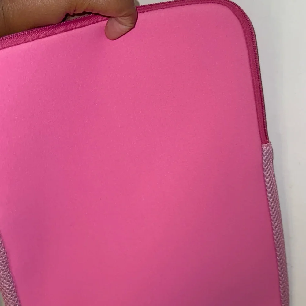 14in Hello Kitty hot Pink Neoprene Tablet Sleeve with White Print
